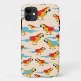 Funda Para iPhone 11 Patrón de macao tropical colorido