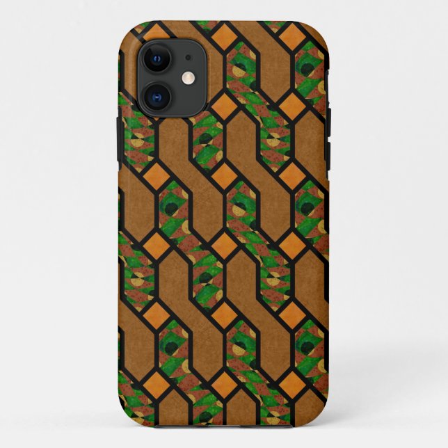 Funda De Case-Mate Para iPhone Patrón de madera de shimmy abstracto (Reverso)