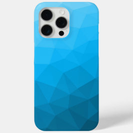 Funda Para iPhone 15 Pro Max Patrón de malla geométrica con gradiente de cian a