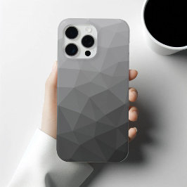 Funda Para iPhone 15 Pro Max Patrón de malla geométrica con gradiente gris clar