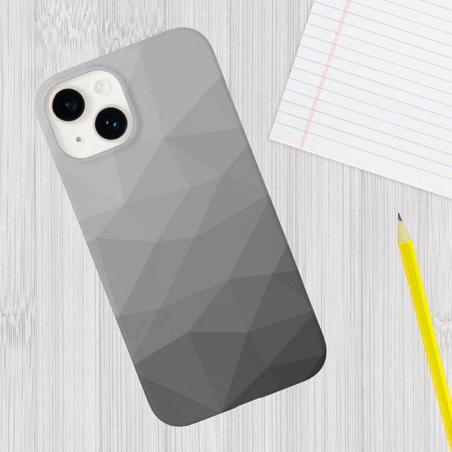 Funda De Case-Mate Para iPhone Patrón de malla geométrica gradiente gris (Subido por el creador)