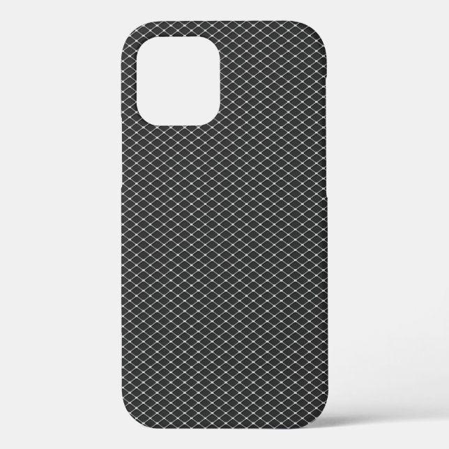 Funda De Case-Mate Para iPhone Patrón de malla Metalizado de plata fina (Reverso )