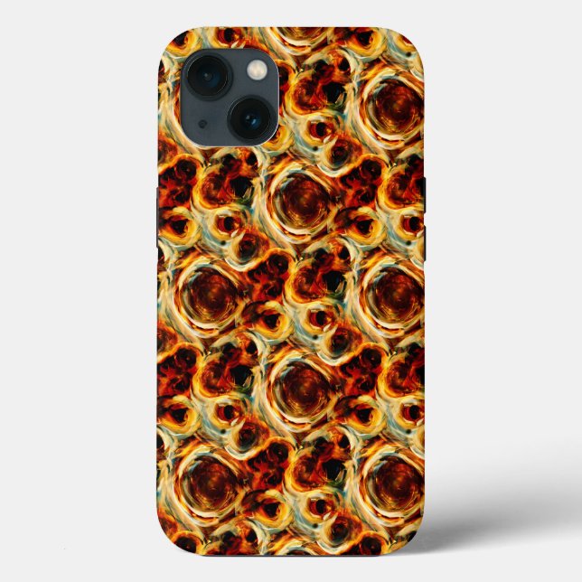 Funda De Case-Mate Para iPhone Patrón de mancha continuo marrón lindo (Reverso )