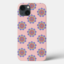 Funda Para iPhone 13 Patrón de Mandala rosa Estuche Boho para iPhone /