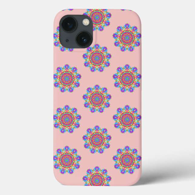 Funda De Case-Mate Para iPhone Patrón de Mandala rosa Estuche Boho para iPhone /  (Reverso)