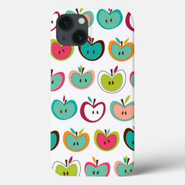 Funda De Case-Mate Para iPhone Patrón de manzana corta (Reverso)