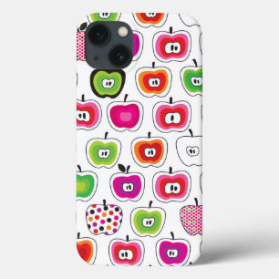 Funda Para iPhone 13 Patrón de manzana retro