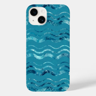 Funda Para iPhone 14 De Case-Mate Patrón de mar azul ondulado