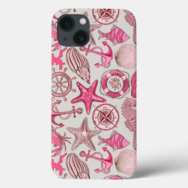 Funda De Case-Mate Para iPhone Patrón de mar rosa (Reverso)