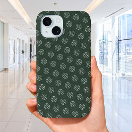 Funda Para iPhone 15 Patrón de marca profesional Verde