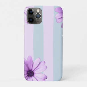 Funda Para iPhone 11 Pro Patrón de margarita azul y púrpura