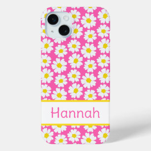 Funda Para iPhone 15 Mini Patrón de margarita de moda