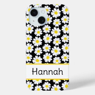 Funda Para iPhone 15 Patrón de margarita de moda