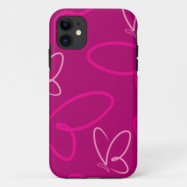 Funda De Case-Mate Para iPhone Patrón de mariposa (Reverso)