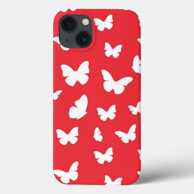 Funda De Case-Mate Para iPhone Patrón de mariposa (Reverso)