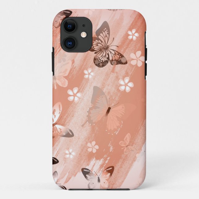 Funda De Case-Mate Para iPhone Patrón de mariposa 11 (Reverso)