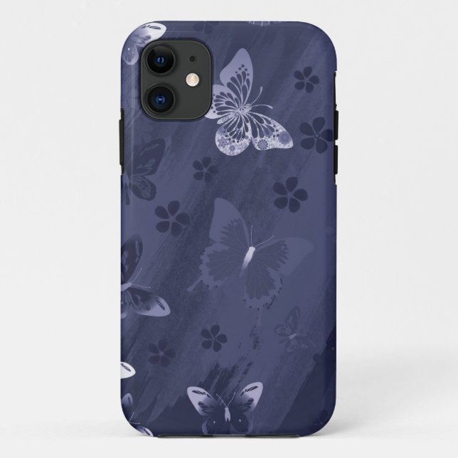 Funda De Case-Mate Para iPhone Patrón de mariposa 17 (Reverso)