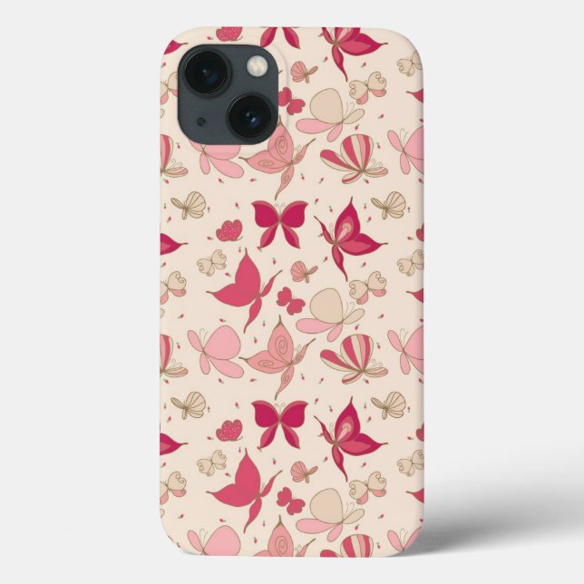 Funda De Case-Mate Para iPhone patrón de mariposa 2 (Reverso)