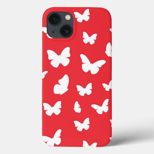 Funda De Case-Mate Para iPhone Patrón de mariposa 2 (Reverso)