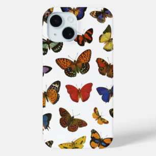 Funda Para iPhone 15 Patrón de Mariposa – Botánica Inspirada en la Natu