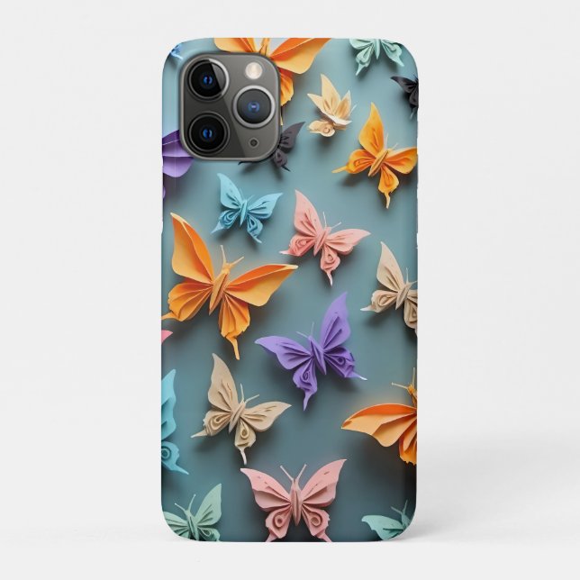 Funda De Case-Mate Para iPhone Patrón de mariposa de origen (Reverso)