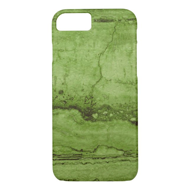 Funda De Case-Mate Para iPhone Patrón de mármol de granito abstracto verde (Reverso)