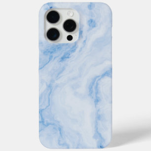 Funda Para iPhone 15 Pro Max Patrón de mármol de piedra azul elegante