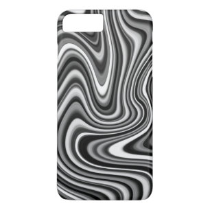 Funda Para iPhone 8 Plus/7 Plus Patrón de mármol digital blanco y negro de Guay