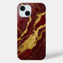 Patrón de mármol rojo con oro