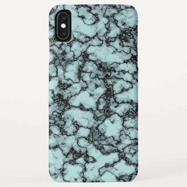 Funda De Case-Mate Para iPhone Patrón de mármol turquesa (Reverso)