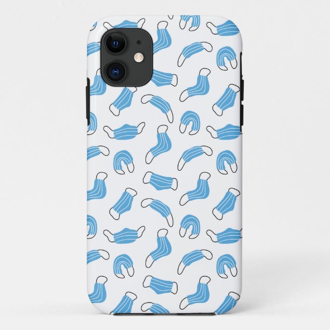 Funda De Case-Mate Para iPhone Patrón de máscara médica (Reverso)