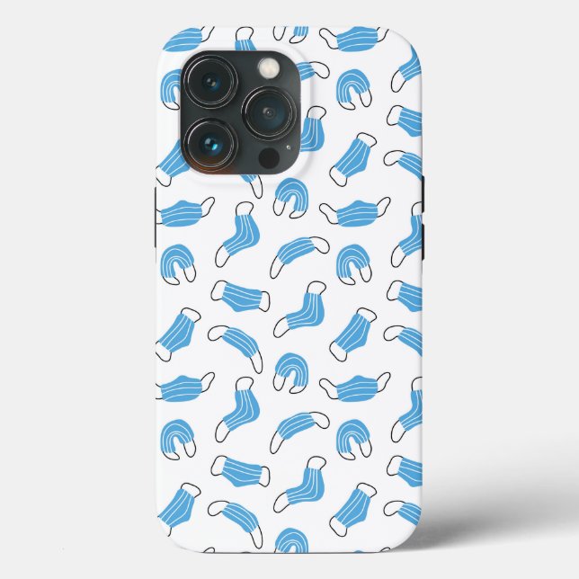 Funda De Case-Mate Para iPhone Patrón de máscara médica (Reverso )