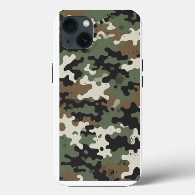 Funda De Case-Mate Para iPhone Patrón de Maze Militar (Reverso )