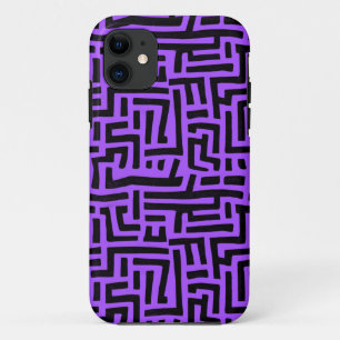 Funda Para iPhone 11 Patrón De Mazmorras De Arte Pop Púrpura Y Negro