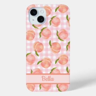 Funda Para iPhone 15 Mini Patrón de melocotón de verano dulce
