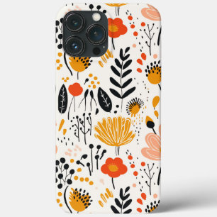 Funda Para iPhone 13 Pro Max Patrón de mercado de flores retro