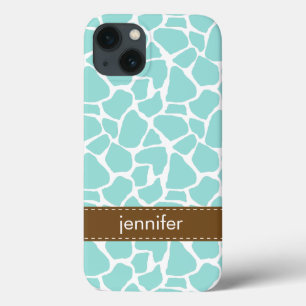 Funda Para iPhone 13 Patrón de Mint Giraffe