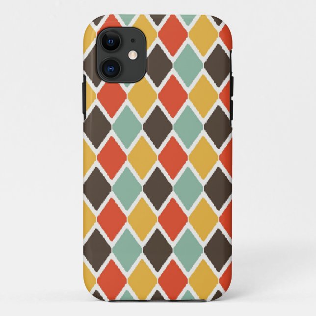 Funda De Case-Mate Para iPhone Patrón de moda tribal de ikat moderno (Reverso)