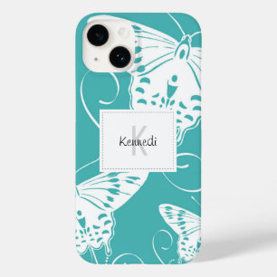 Funda Para iPhone 14 De Case-Mate Patrón de monograma de mariposas