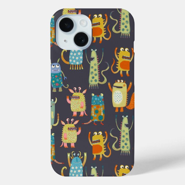Funda De Case-Mate Para iPhone Patrón de Monstruos divertidos (Reverso )