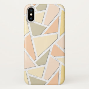 Funda Para iPhone X Patrón de mosaico amarillo limón