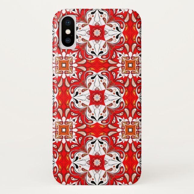 Funda De Case-Mate Para iPhone Patrón de mosaico cerámico portugués (Reverso)