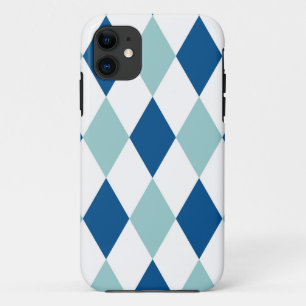 Funda Para iPhone 11 Patrón de mosaico de diamante azul