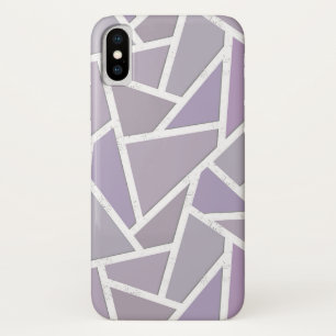 Funda Para iPhone X Patrón de mosaico de lavanda