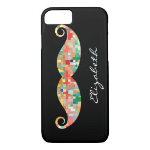 Funda Para iPhone 8/7 Patrón de mosaico de Mustache gracioso