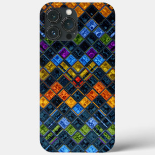 Funda Para iPhone 13 Pro Max Patrón de mosaico de vidrio manchado