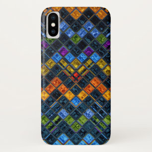 Funda Para iPhone X Patrón de mosaico de vidrio manchado