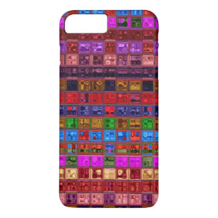 Funda Para iPhone 8 Plus/7 Plus Patrón de mosaico de vidrio manchado #9