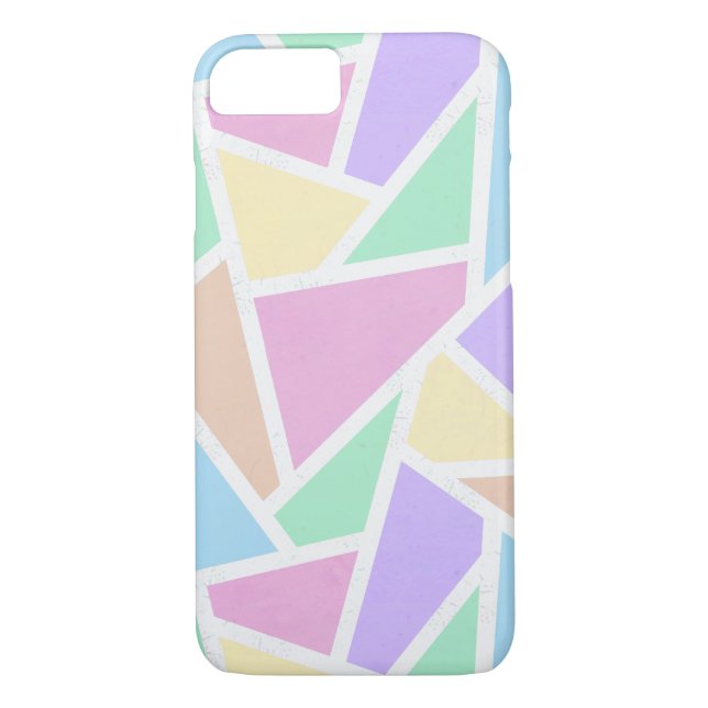 Funda De Case-Mate Para iPhone Patrón de mosaico del arcoiris pastel (Reverso)