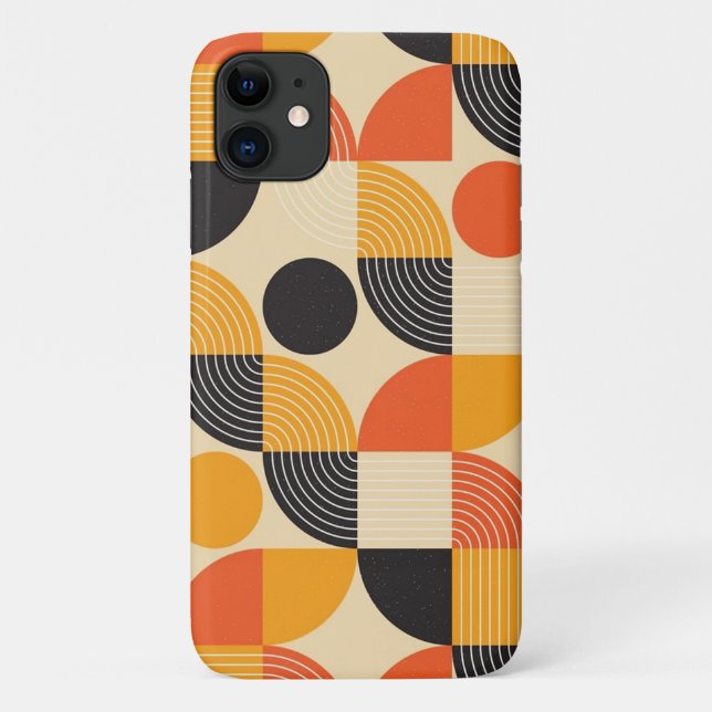 Funda De Case-Mate Para iPhone Patrón de mosaico geométrico (Reverso)